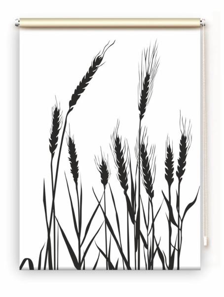 Rollo cereal 24 - blanco black, Rollo, Motivrollo, Rollo mit Druck, Fotorollo, bedrucktes Rollo, Fensterrollo,verdunkelndes Rollo, Sonnenschutz Rollo